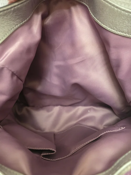 Coach Purple Signature Pattern Shoulder Bag with Silver Trim USED - Picture 11 of 12